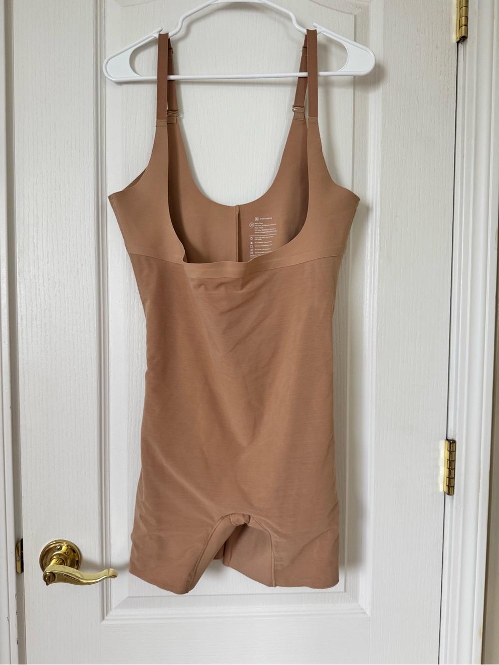 Honeylove 2X Shapewear Bodysuit Seamless Sculpting Compression Shorts Nude